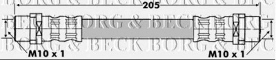 BORG & BECK bbh6634 -  Тормозной шланг